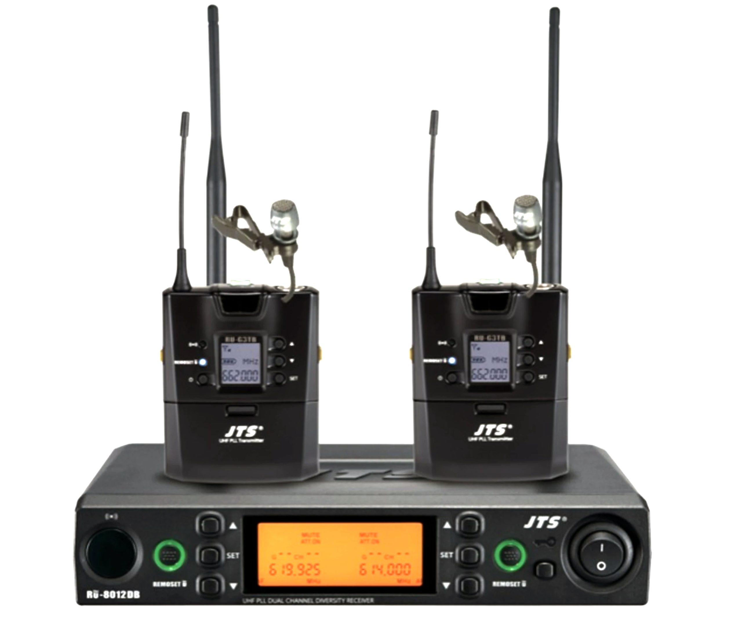 JTS RU-8012DB Dual Radio Microphone System